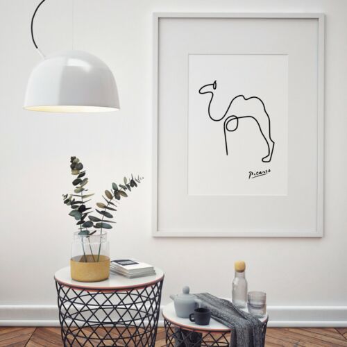 Camel Line Art By Picasso Wall Art Print Perfect Minimalist Wall Decor 