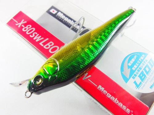 X-80 SW LBO SHALLOW 82mm 12g #05 GG GOLDEN LIME OB Megabass