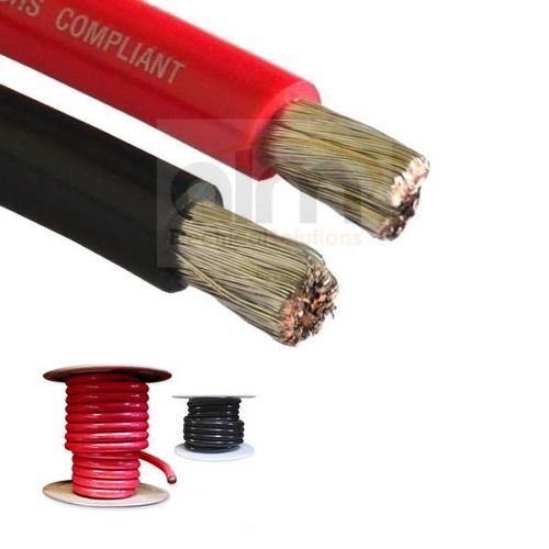 50mm sq Automotive Marine Tinned Battery Cable 345 Amp All Lengths Black//Red