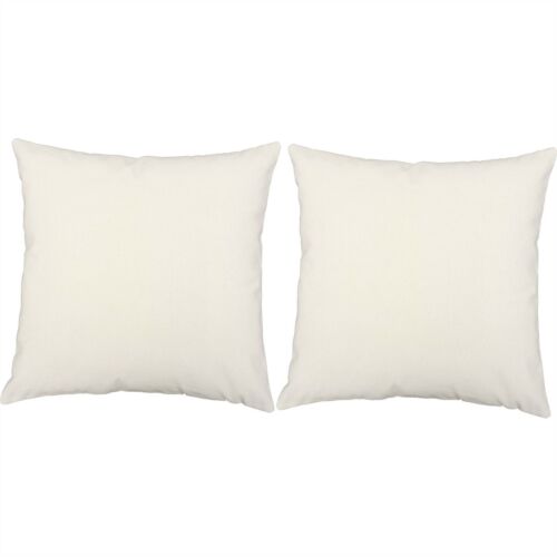 USA Made* SET OF 2 RoomCraft Cotton Canvas Solid Square Throw Pillows Cushions 