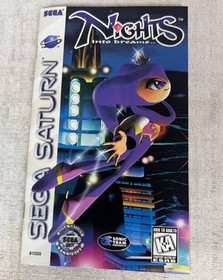Sega Saturn Nights Into Dreams 1996 Long Box Complete w/Reg Card & Sampler Disc