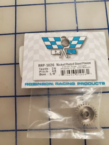 Robinson Racing 1026 48p P Nickle plated pinion 26T  from Mid America Raceway 