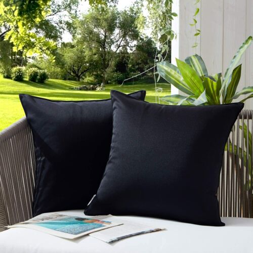 WATERPROOF GARDEN CUSHION COVERS FURNITURE OUTDOOR INDOOR SEATS CUSHION COVERS
