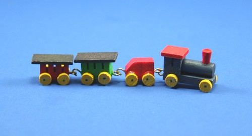 Adorable Dollhouse Miniature Wooden Toy Train Set #HD501 1//12 Scale