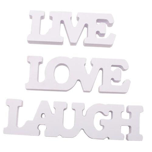 3er set madera letras cheers Laugh Love Live madera letras madera en letras