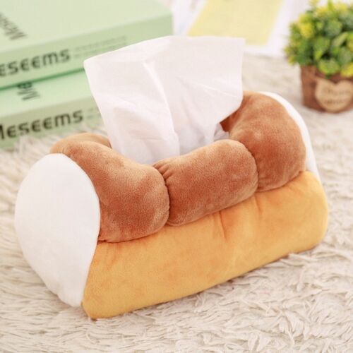 plush toy emulational toast bread stuffed cushion tissue box cover creative gift 