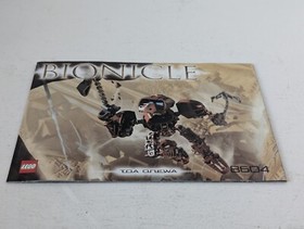 Bionicle Toa Onewa 8604 Instruction Booklet Manual 2002 Free Shipping Worldwide