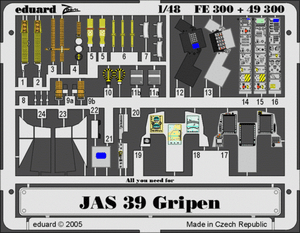 Eduard Zoom fe300 1//48 SAAB Jas-39A Gripen ITALERI