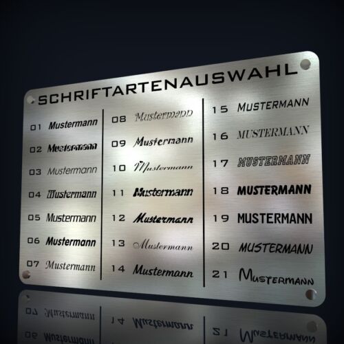 Turschilder Edelstahl Turschild Namensschild Klingelschild Briefkastenschild Mit Lasergravur Mobel Wohnen