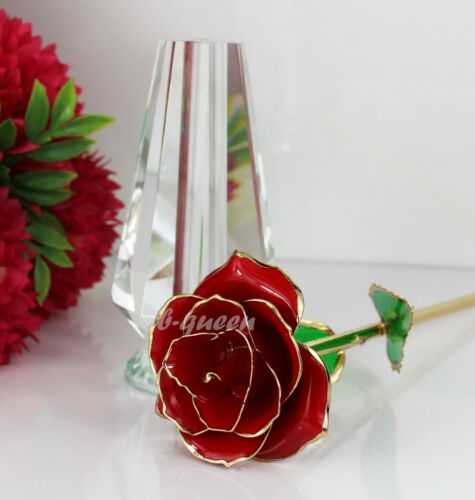 Blooming 24K Plaqué Or Rose /& Cristal COUPE VASE pour anniversaire cadeau avec boîte