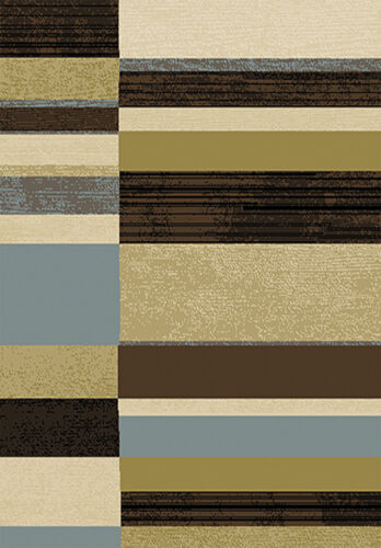 1'8" x 2'9" Contemporary Stripes 2x3 Area Rug Modern Geometric Carpet Approx 