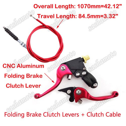 Red Brake Clutch Levers Cable For Chinese CRF 50 70 SSR Thumpstar Dirt Pit Bike