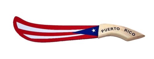 You Pick Size Puerto Rico Flag Wood Machete Boricua Rican Souvenirs FREE SHIP
