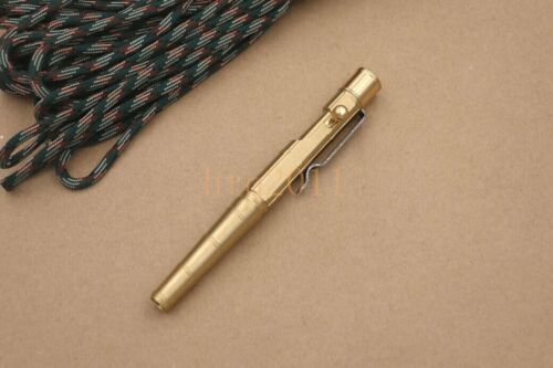 EDC Handmade Brass Packet Pull Bolt Tactical Pen Outdoor Defense Survival Tools