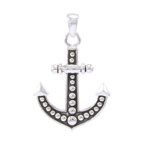 Large Ship Anchor Sterling Silver Pendant by Peter Stone Unique Fine Jewelry 