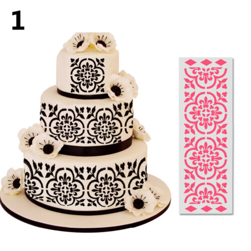 Mousse Flower Cake Stencil Cookies Fondant Molds Decorating Baking Tool