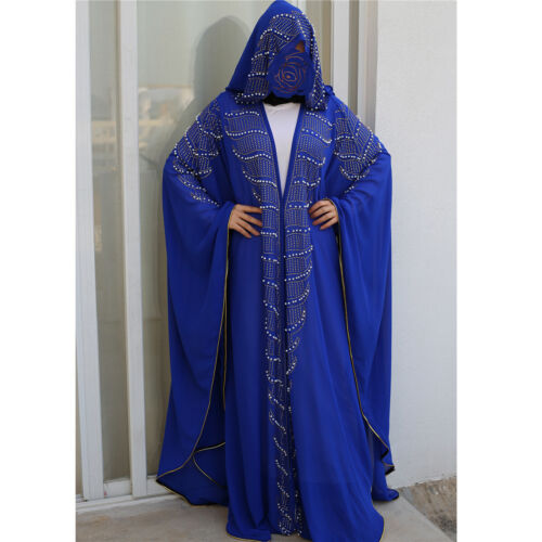 Moroccan Kaftan Dubai Abaya Muslim Women Hooded Maxi Dress Party Gown African