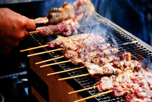 ◆Yakitori BBQ stove◆Diatomite Charcoal barbecue grill /W 54 x D 23 x H 20 cm 