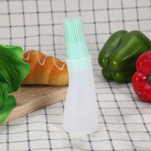 Details about  / 2Pcs Household Barbecue Silicone Oil Bottle with Brush Kitchen Baking BBQ Tool