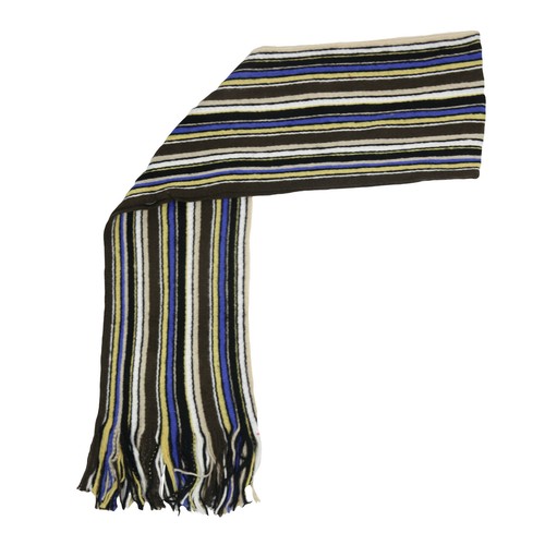 Z94 MENS SOFT ACRYLIC WINTER WARM BRUSHED RETRO MULTI STRIPE COLLEGE SCARF SNOOD