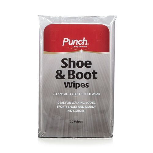 Brand New Punch Shoe Care Mens Shoe And Boot Wipes One & Size refresh your shoes 