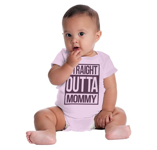 Straight Outta Mommy Funny ShirtCool Baby Clothes Compton Gerber Onesies