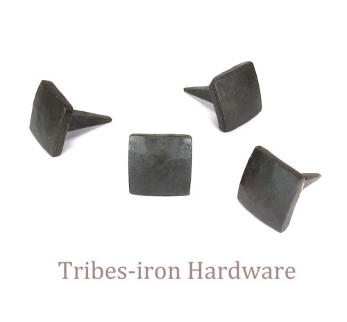Lot 32 Hand Forged 2cm Square Head Nails Wrought Iron Antique Door Decor Studs