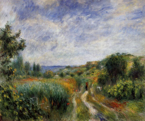 Landscape near Essoyes   by Pierre Renoir Giclee Canvas Print Repro