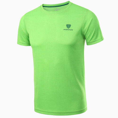 Mens Gym Outdoor Sports Running T-Shirt Quick Dry Fitness Workout Tops Shirt Tee