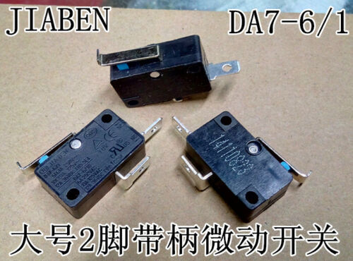 1PC JIABEN DA7-6/1 DA7-6/10 Large 2 pins with short handle Micro Switch T85 105 