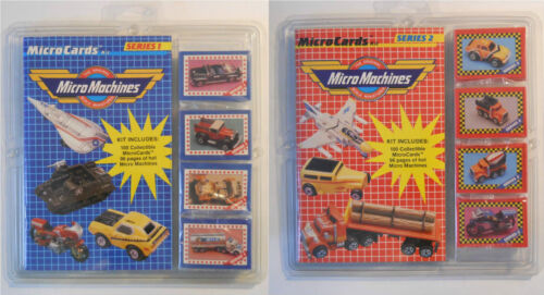 FACTORY SEALED Mattel 1989 MICRO MACHINES TRADING CARD Complete SERIES 1 & 2 OOP 