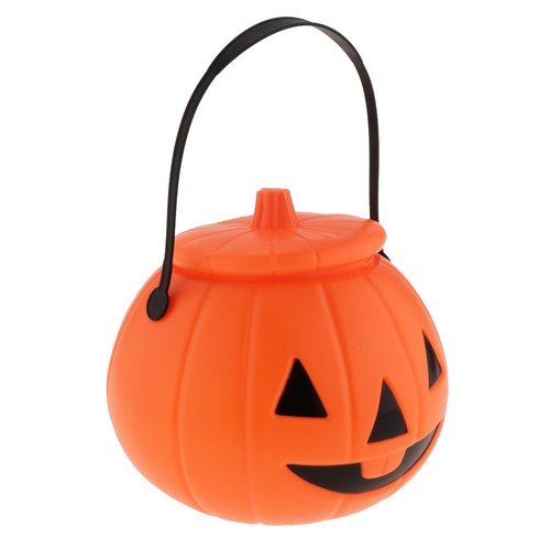 Halloween Pumpkin Bucket Candy Holders Party Favor Table Decoration Props