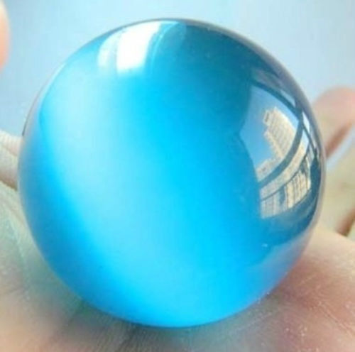 Crystal Ball//Gemstone 40mm Blue Mexican Opal Sphere Stand Details about  / Free shipping
