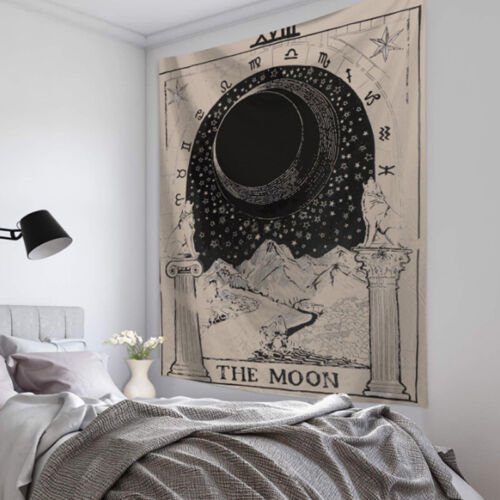 Sun and Moon Bohemian Tapestry Hippie Wall Hanging Bedspread Throw Cover Decor