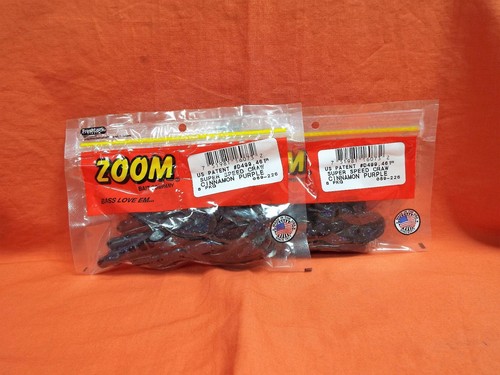 2 Pcks Zoom Super Speed Craw 8cnt #089-226 Cannelle violet