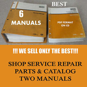 6 Manuals Case Phase 1 580K 580 K Loader Backhoe Service Parts Catalog