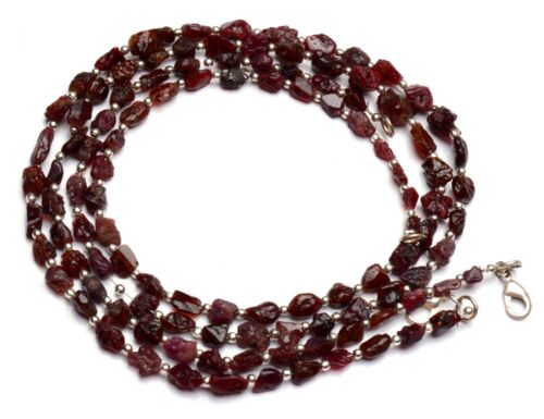 Details about  / Natural Gem Red Spinel 4-6mm Broad /& 5-7mm Long Rough Nugget Beads Necklace 19/"