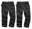 SCRUFFS Trade 3d Work Trousers Twinpack GRAPHITE WITH FREE KNEEPADS