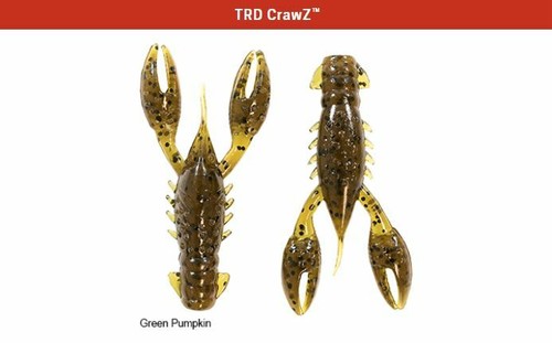 Z-Man TRD CrawZ 2.5/" Green Pumpkin 6 Pack Soft Plastic TRDCR-46 Crawdad