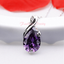 New Arrived! Pretty 2 1//2 Carat Amethyst Teardrop Necklace with 18/" Free Chain
