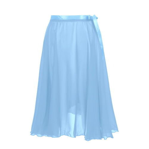 Women Sheer Chiffon Skirt Long Wrap Midi Skirt Loose Ballet Dance Dress Costume 