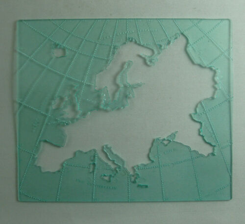 CARTE EUROPE FRANCE MINERVA CONTOUR PLASTIQUE PAPETERIE ECOLE SCOLAIRE OLD MAP