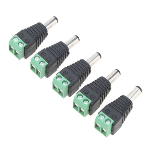5X DC Male Female Power Supply Plug Adapter Connector for LED Strip Light CCTV 