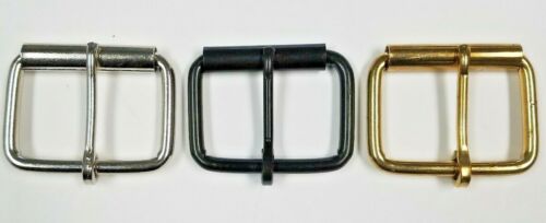 1-1//4/" 1-1//2/" 1-3//4/" Plain Belt Buckle Nickel Plated Black Brass Quality lot
