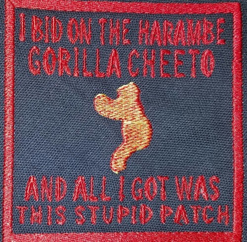 Patch for people that bid on the Harambe Cheeto