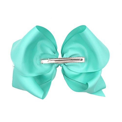 Big Hair Bows Clips 12 Pcs 8/" Ribbon Alligator Clip Bow Toddlers Teenager Kids