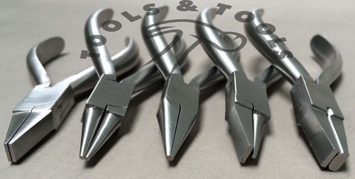 5 piezas de medio Redondo Plano Cadena Nariz Alicates de la mandíbula Joyas Cónico dental para ortodoncia