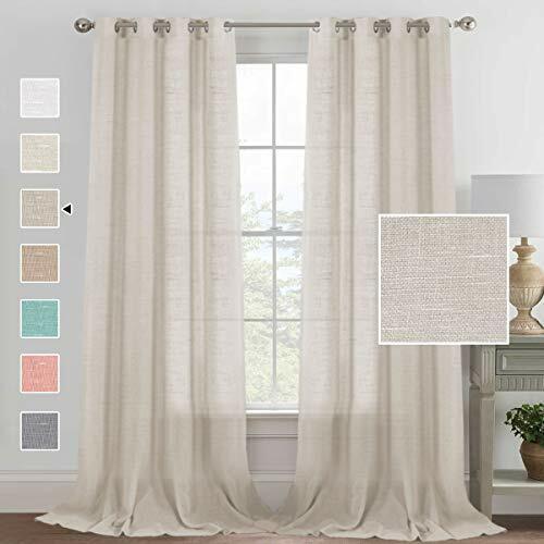 Curtains Sliding Door Semi Sheer Curtain Panels American 52"W x 95"L Linen 