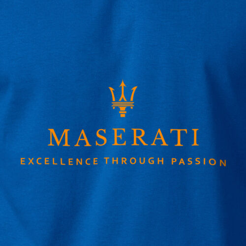 MASERATI T-Shirt Excellence Through Passion Sport Super Car Ring Spun Cotton Tee