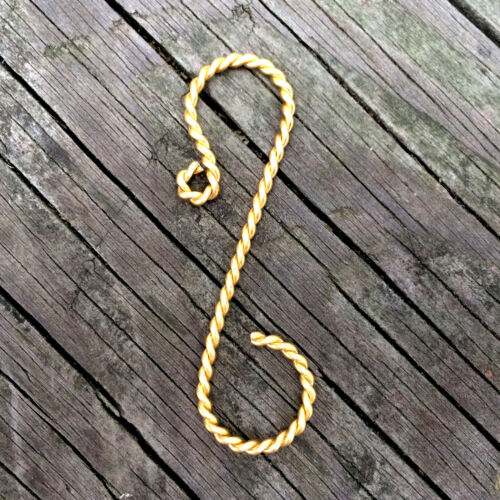 Twisted Gold Ornament Hooks 2" length 